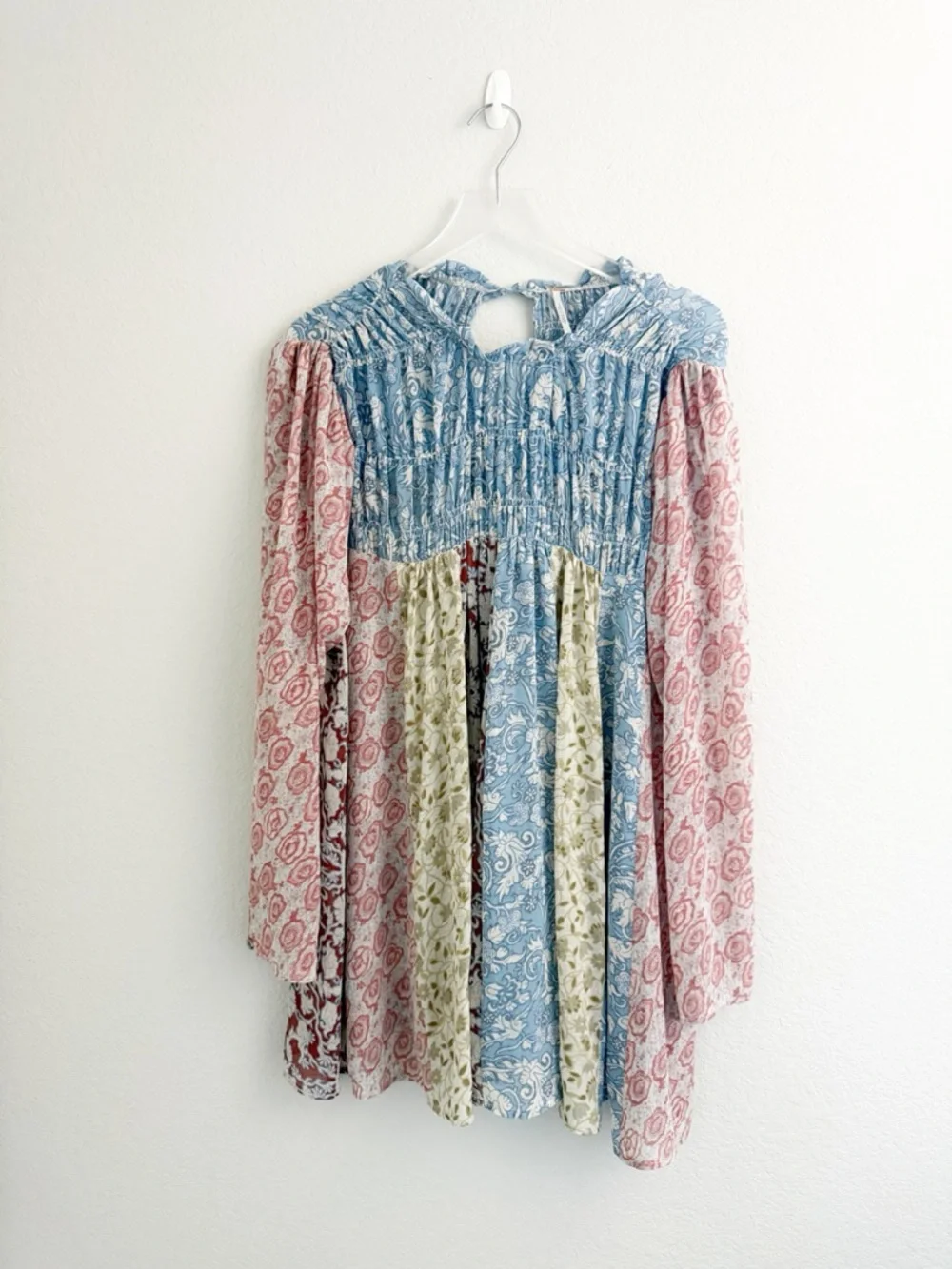Free People Lilac Combo Merrie Mix Print Tunic Top - Picture 3 of 8